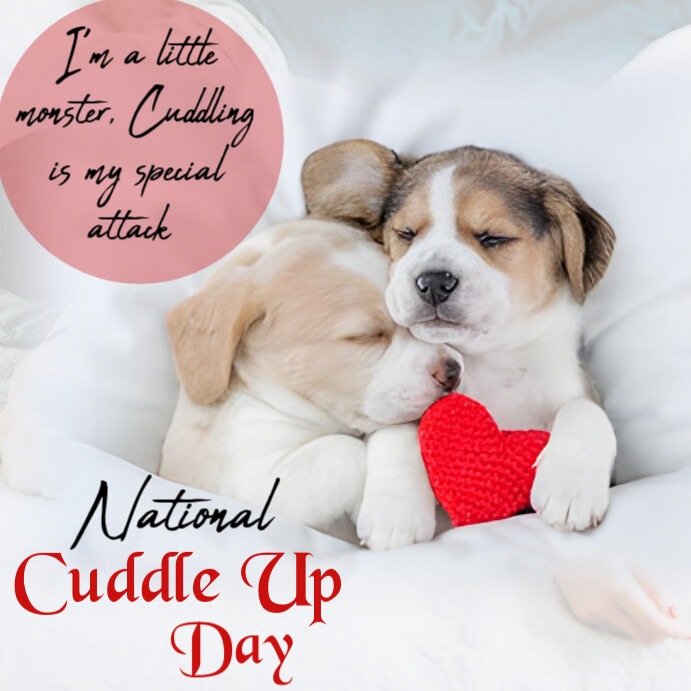 Plantilla de White Maximalist Cuddle Day Instagram Post | PosterMyWall