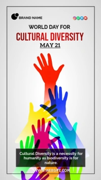 White Maximalist Cultural Diversity  Instagram Story template