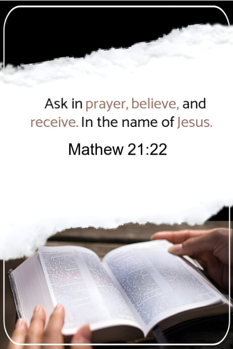 White Maximalist Customizable Scripture Design  Poster template