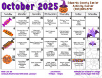 White Maximalist Cute Fun October Calendar  Flyer (us Letter) template