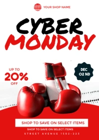 White Maximalist Cyber Monday  A3 template