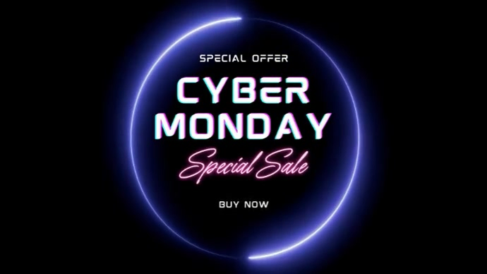 Plantilla de White Maximalist Cyber Monday Digital Display (16:9 ...