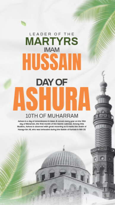 White Maximalist Day Of Ashura Instagram Story Instagram-verhaal template