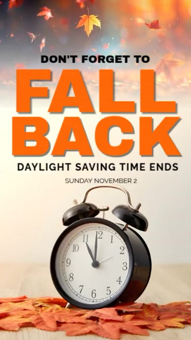 White Maximalist Daylight Saving Time Ends Instagram Story template