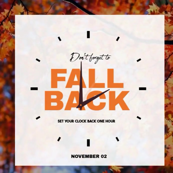 White Maximalist Daylight Saving Time Ends Instagram Post Template ...