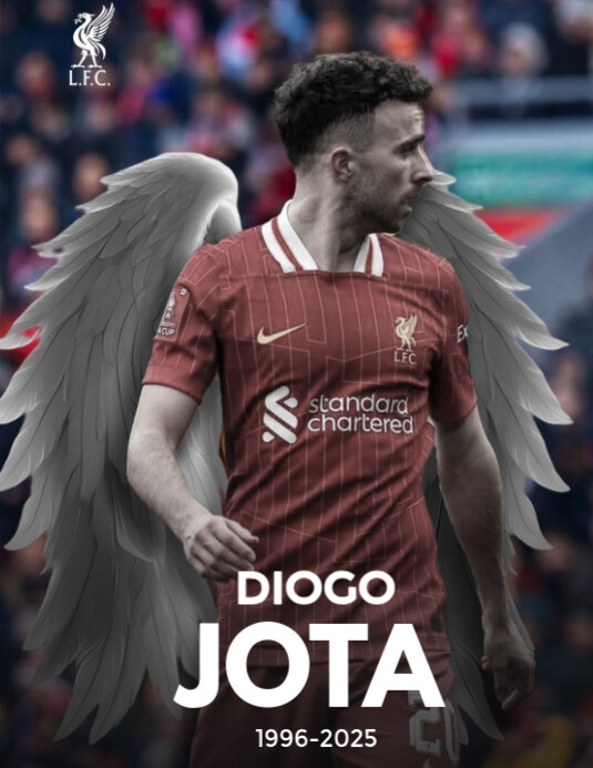 White Maximalist Diogo Jota  Flyer (us Letter) template
