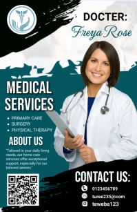 White Maximalist Docter Flyers Tabloid template