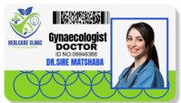 White Maximalist Doctor Nurse Employee Card Business Card template