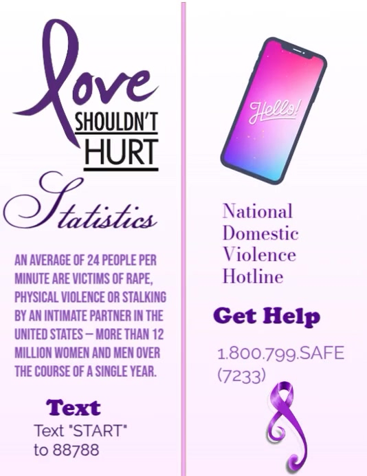 White Maximalist Domestic Violence Awareness Flyer (us Letter) Template ...