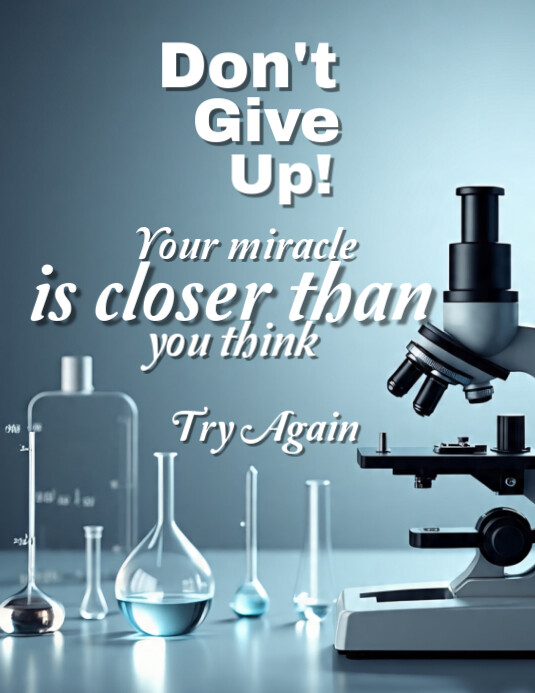 White Maximalist Don't Give Up  Try Again Flyer (us Letter) template