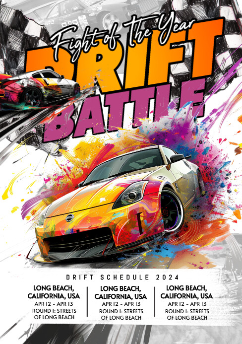 White Maximalist Drift A5 Template | PosterMyWall