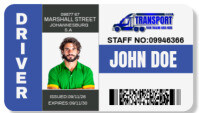 White Maximalist Driver Id Business Card Kartu Bisnis template