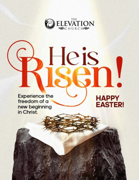 Easter Program Fly Copy of White Maximalist Easter Day Church Program Flyer Flyer (us ...