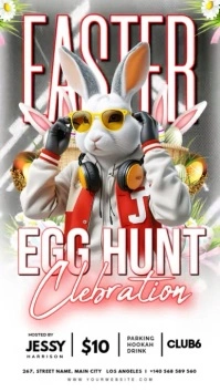 White Maximalist Easter Day Instagram Story template