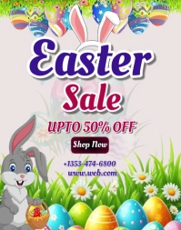 White Maximalist Easter Sale Design  Poster/wallboard Iphosta/Ibhodi lasebondeni template