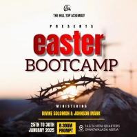 White Maximalist Easter Service  Instagram Post template