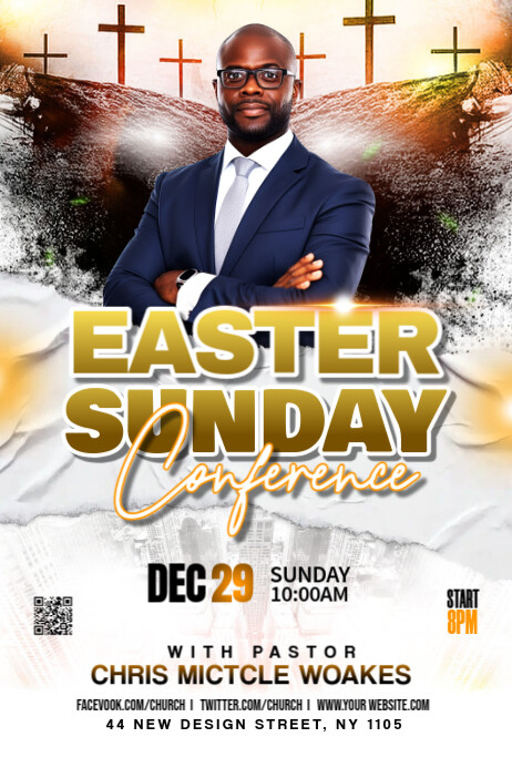 Easter Sunday Conference Template | PosterMyWall