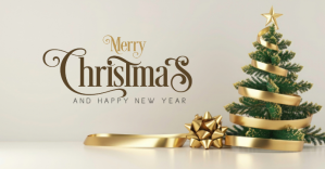 White Maximalist Editable Christmas Day Greetings Facebook Event Cover template