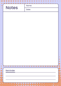 白色 Notes Template A4