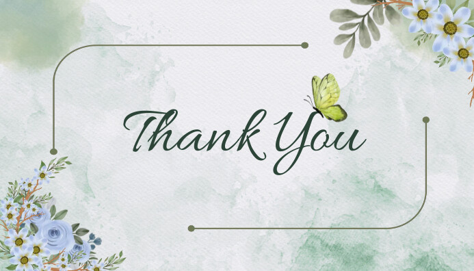 Plantilla de White Maximalist Editable Thank You Card | PosterMyWall