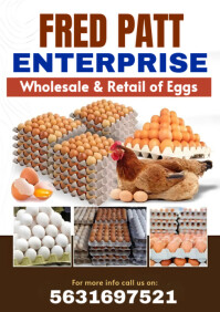 White Maximalist Eggs Sales A5 template