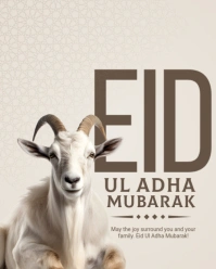 White Maximalist Eid Ul Adha Instagram Portrait template
