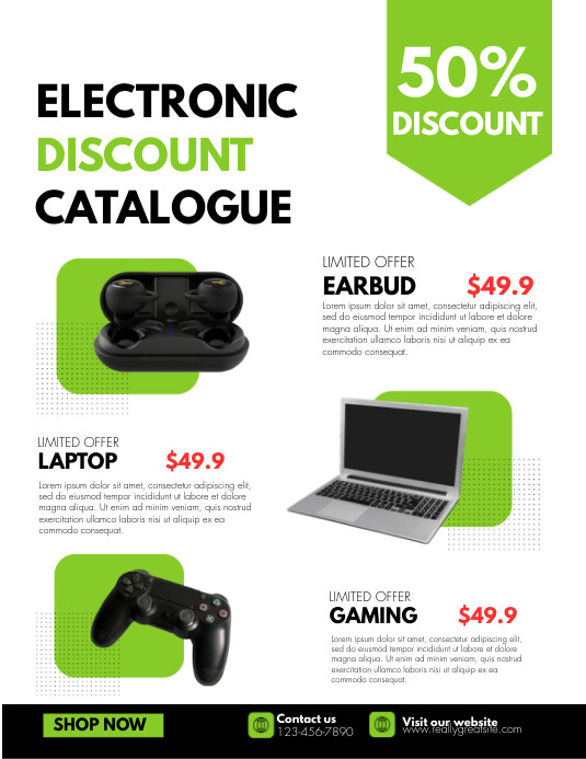 Copy of White Maximalist Electronic Discount Flyer (u | PosterMyWall