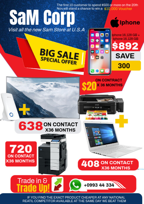 White Maximalist Electronics Catalog  A1 template