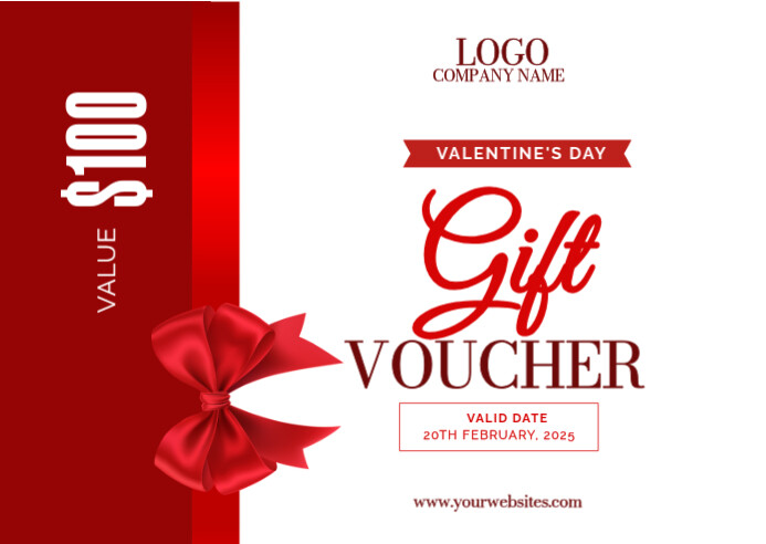 White Maximalist Elegant Valentine's Day Gifts Certificate  Postcard Postal template