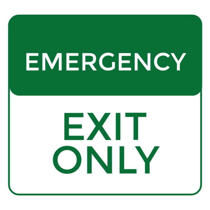 White Maximalist Emergency Exit Only Flyer Instagram Post template