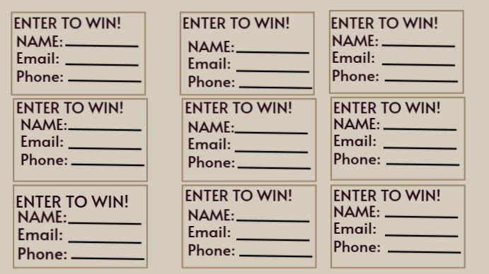 White Maximalist Enter To Win Digital Display (16:9) template