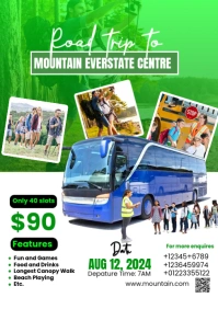 White Maximalist Excursion Flyer A5 template
