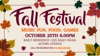 White Maximalist Fall Festival Digital Display Digital Display (16:9) template