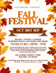 White Fall Festival Flyer Template