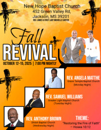 White Maximalist Fall Revival Flyer (us Letter) template