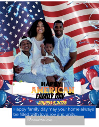 White Maximalist Family Love Poster Flyer (us Letter) template