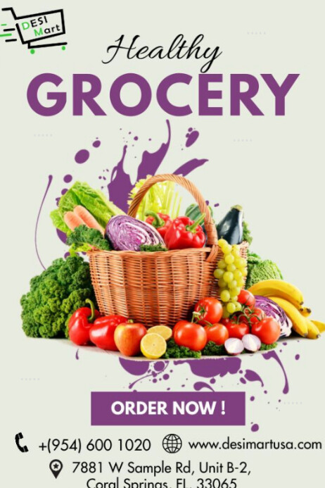White Maximalist Farmer's Market Promotions Poster Cartaz template