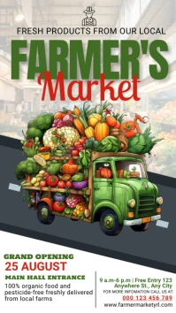 White Maximalist Farmer's Market Instagram St template