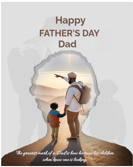 White Maximalist Father's Day / Quote  Instagram Portrait template