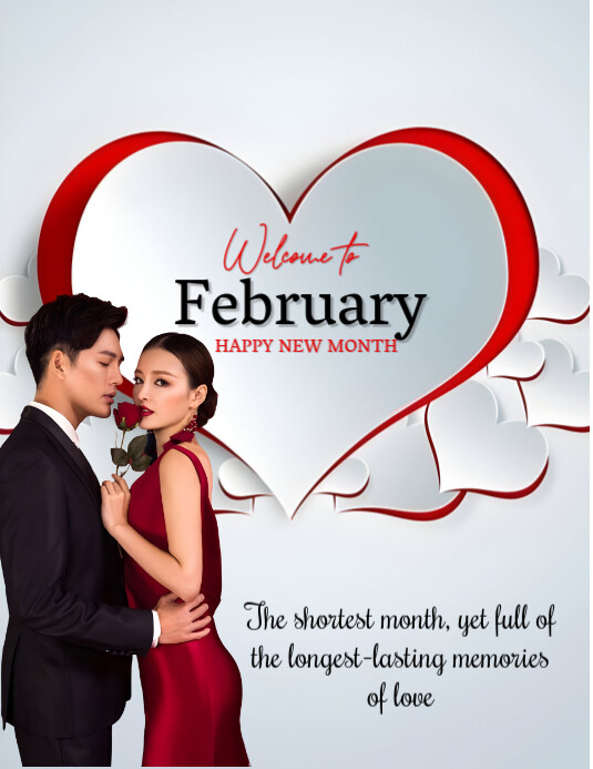 Copy of White Maximalist February New Month Flyer Flyer (us Letter ...