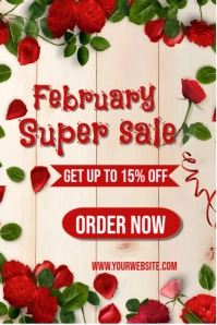 White Maximalist February Super Sale  Pinterest Graphic template