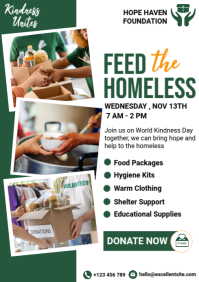 White Maximalist Feed The Homeless  A1 template