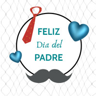 White Maximalist Feliz Dia Del Padre Instagram Post template
