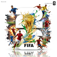 White Maximalist FIFA World Cup 2026 Square Vierkant (1:1) template