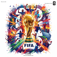 White Maximalist FIFA World Cup 2026 Square Quadrato (1:1) template