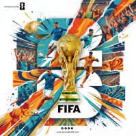 White Maximalist FIFA World Cup 2026 Square Vierkant (1:1) template