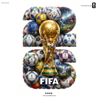 White Maximalist FIFA World Cup 2026 Square Isikwele (1:1) template