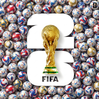 White Maximalist FIFA World Cup 2026 Square Isikwele (1:1) template
