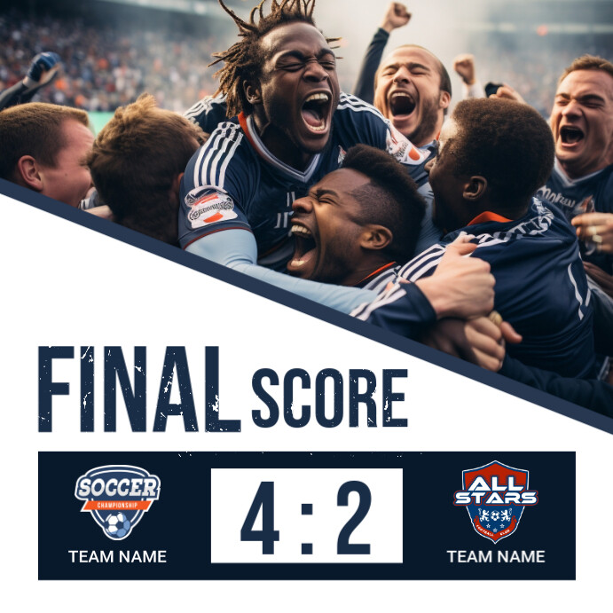 Copy of White Maximalist Final Score Instagram Post | PosterMyWall