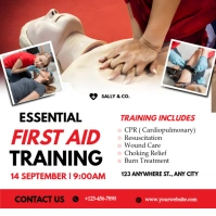 White Maximalist First Aid Training  Instagra Publicación de Instagram template